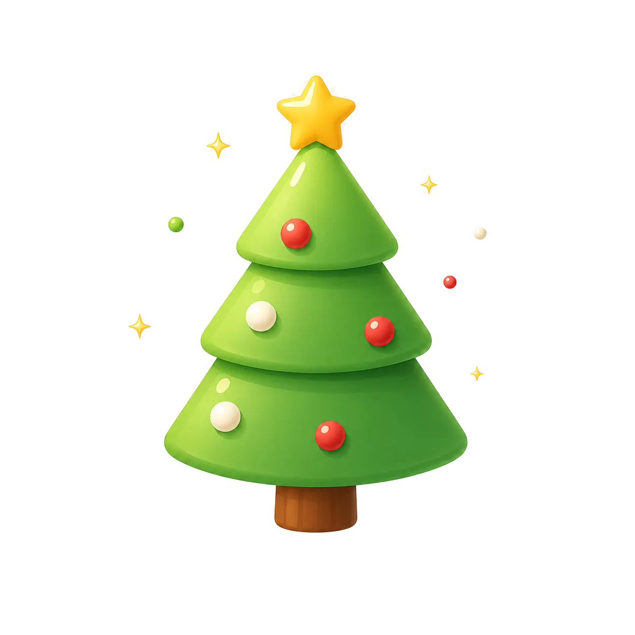 Un albero di Natale decorato con la stella in cima